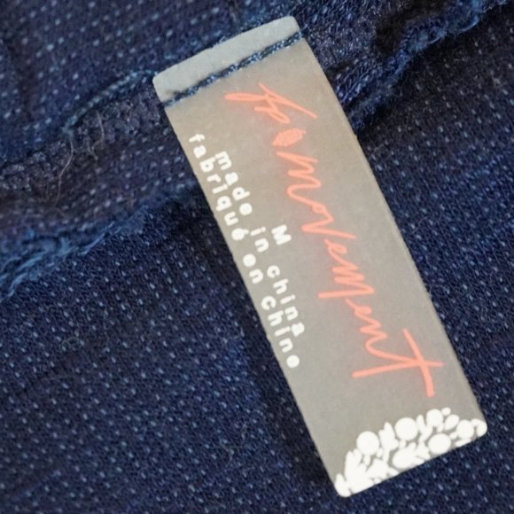 Free People Movement Harem Blue Elastic Drawstring Waist Pants Size Medium - Picture 4 of 4